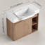 Meuble-lavabo mural 28 po avec lavabo en céramique blanche et porte à fermeture en douceur, emballage KD-559139684-559139685