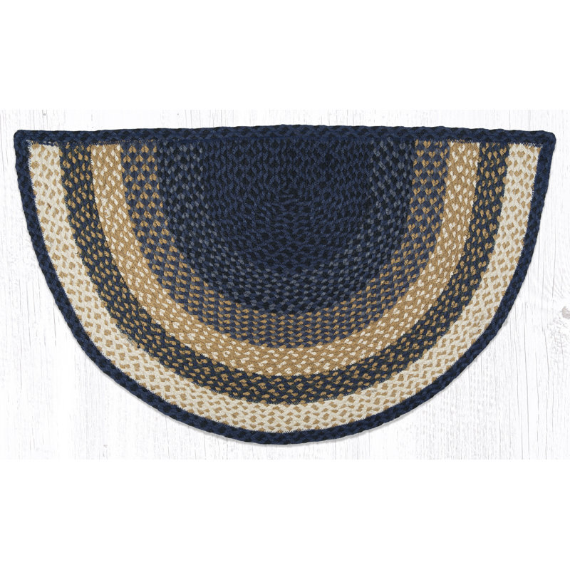Felisa Hand Braided Indoor Rug, Half Circle 2' x 3'3"
