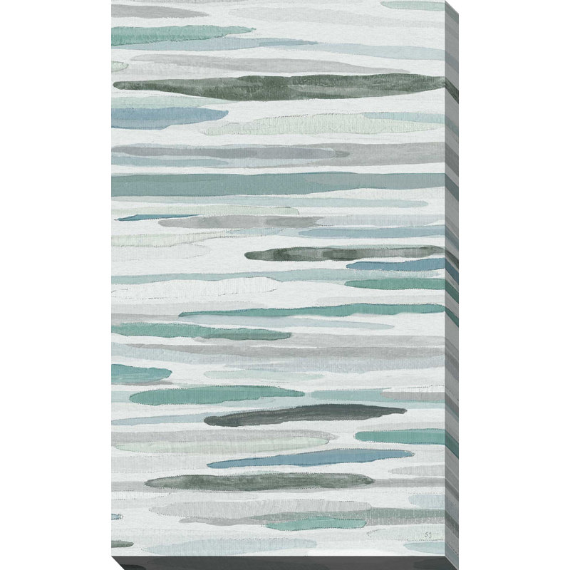 «Wind and Water I» par Susan Jill - Peinture, L 18 po x H 30 po, Toile tendue