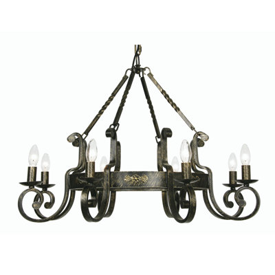 Carlisle 8 - Light Waggon Wheel Chandelier