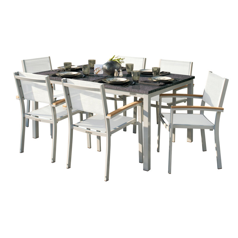 Caspian Outdoor 7 - Piece Dining Set, Natural
