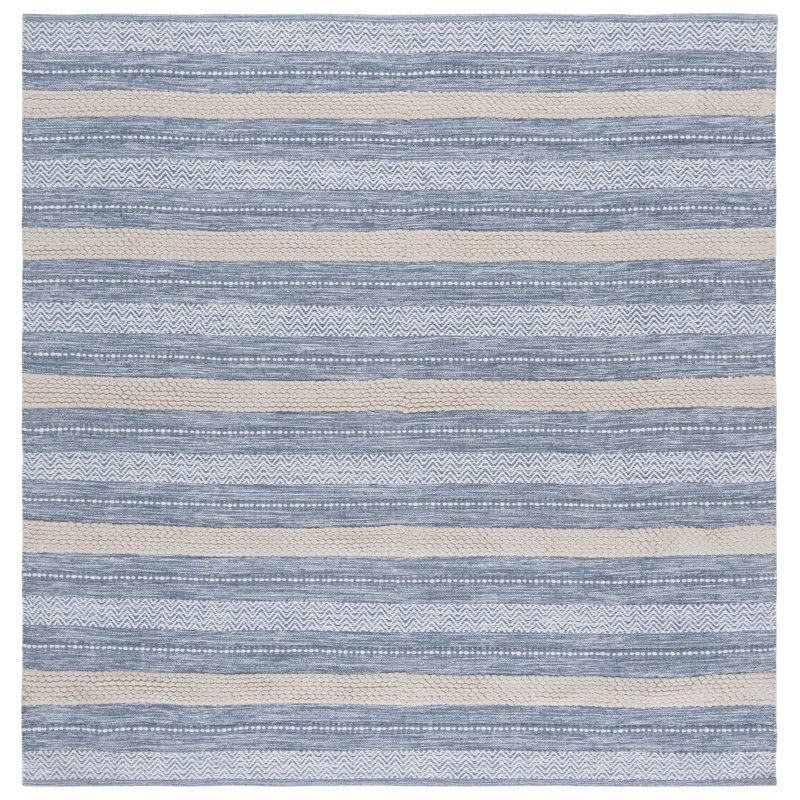 Kevlin 976 Area Rug In Silver / Ivory, Square 6'