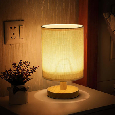 Veilleuse Cadeaux de fête des Mères pour maman Cadeaux pour maman de la fille de son fils Lampe de table Lampe de chevet avec abat-jour en tissu Cadeaux pour la fête des Mères