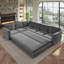 Canapé-lit sectionnel multifonctionnel de 2 pouces, structure en bois chenille, style moderne pour la maison-230602975