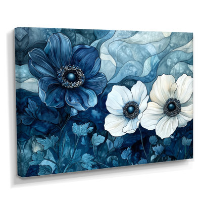 Impression sur toile Emerald Serenade Of Anemone Flowers II - Poppies