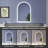 24"W X36''H Wall Mounted Bathroom Arch LED Mirror With PMMA Diffuser And Memory Function