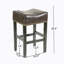 Tabouret de comptoir 30 po en cuir brun sans dossier (ensemble de 2)