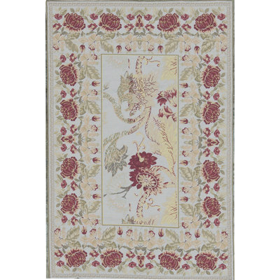 Hand-Knotted High-Quality Beige and Beige Area Rug