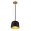 Nickel 1 lumière Meridian en noir mat avec laiton naturel-846314267