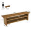 Meuble télé 63 po en bois de style campagnard, console multimédia ouverte pour téléviseurs de 60 po ou moins