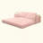  Multi-Functional Folding Sofa Bed, Ergonomic Corduroy Convertible Floor Loveseat with Support Pillows for Living Room Family Leisure-374157879