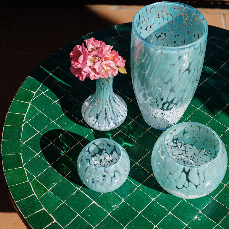 Nuvola Handmade Glass Table Vase, 4" H x 4" W x 4" D
