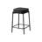 Barstool, Counter Height, Set Of 2, Kitchen, Black Leather Look, Black Metal, Contemporary, Modern