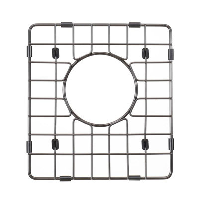 Starstar Sinks Protector Matte Black 304 Stainless Steel Kitchen Sink Bottom Grid, Rack (11.25 L X 12 W)