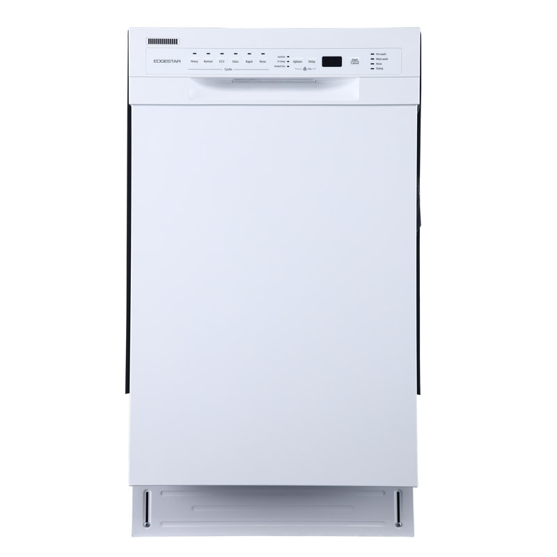 18" 52 dBA Built-In Full Console Dishwasher, White