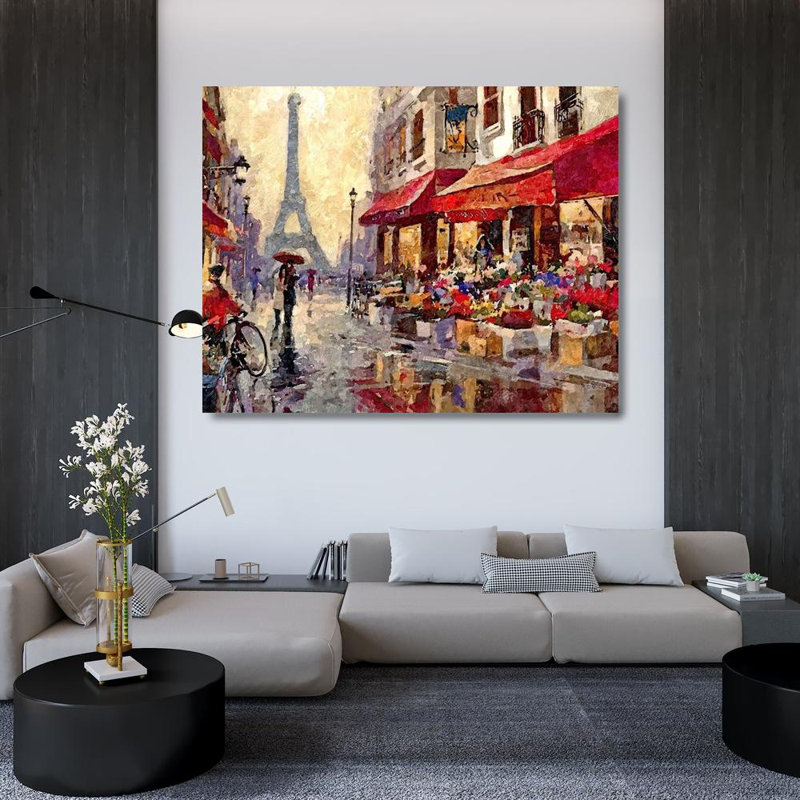 Art sur toile tendue avec toile Lark Manor ™, Paris, H 36 po x l 45 po