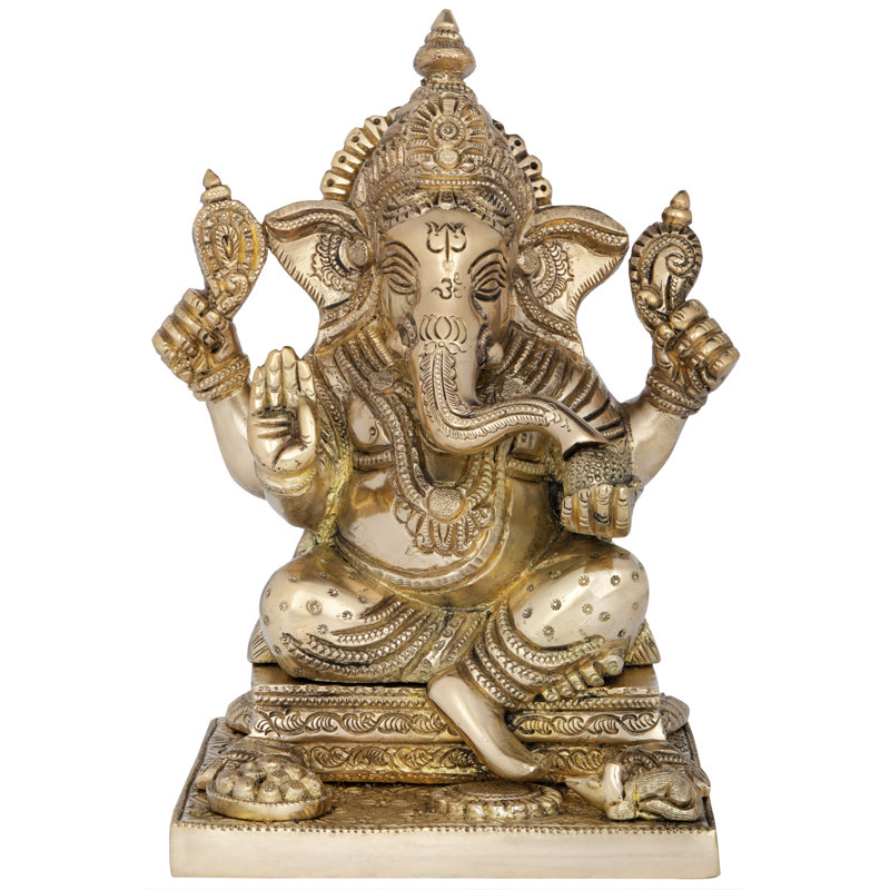 Figurine de temple Ganesha en laiton