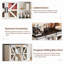 Armoire garde-manger 71 po en bois 71 po pour salon avec station de charge de rangement et lumières DEL Farmhouse
