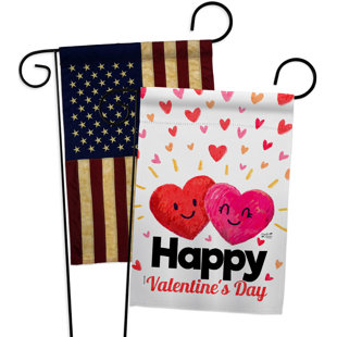 Double Sided 18.5'' H x 13'' W Polyester Valentine's Day Garden Flag