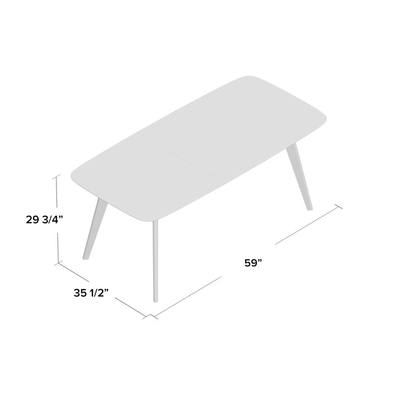Mares Extendable Solid Wood Base Dining Table