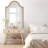 Magnus Farmhouse Arched Wood Wall Mirror for Bathroom Bedroom-690580883