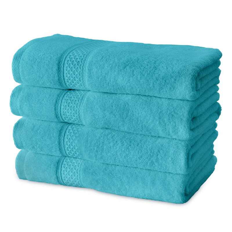 Serviette de bain 100% coton, serviettes très absorbantes pour salle de bain, salle de gym, hôtel, Sarcelle