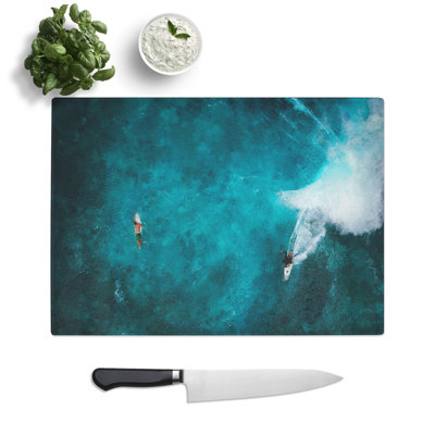 Surfers in Hawaii Chopping Board