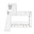 Full XL Over Queen House Bunk Bed with Slide & Ladder, Solid Wood Floor Bed Frame for Kids, Teens, Juniors, White-1810331266