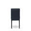Ensemble de 2 chaises Parsons Amelius - siège rembourré en tissu polyester bleu marine foncé et dossier élégant - Finition noire-1843514492-1843514491