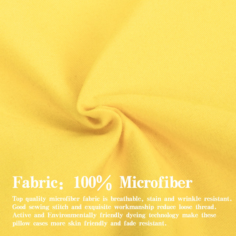 Drap plat en microfibre , Jaune, Drap plat de taille très grand