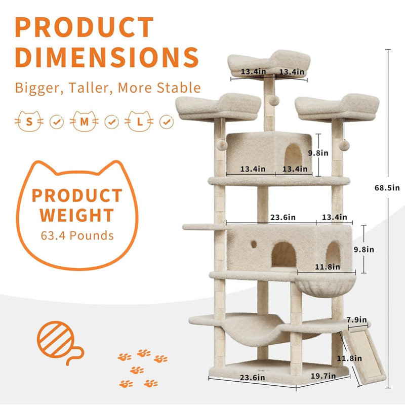 172.7cm H Cat Tree