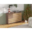 Buffet polyvalent, sculpté à la main, 2 tiroirs, 3 portes, tablettes réglables, console café-bar | Idée de cadeau-57035676