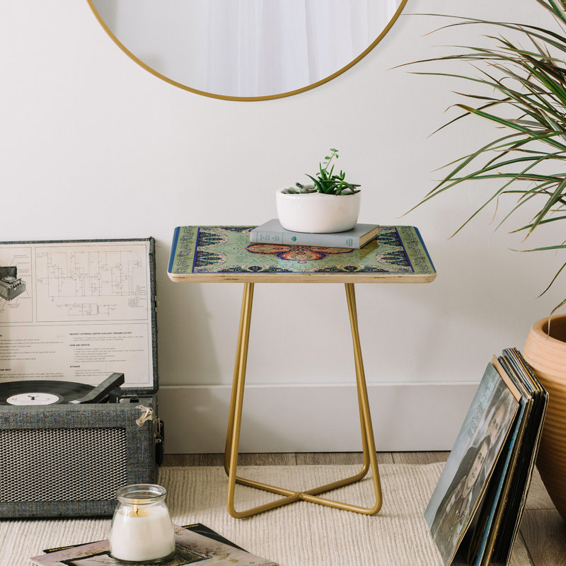 Solid Wood Top End Table