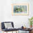 Toile avec cadre en bois beige