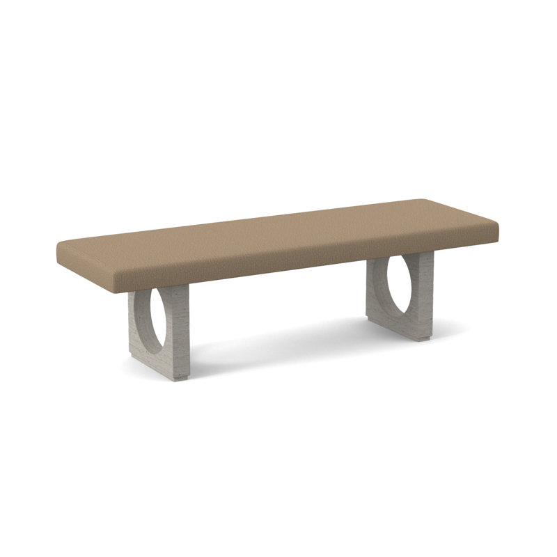 Void Upholstered Bench, Bisque, Libby