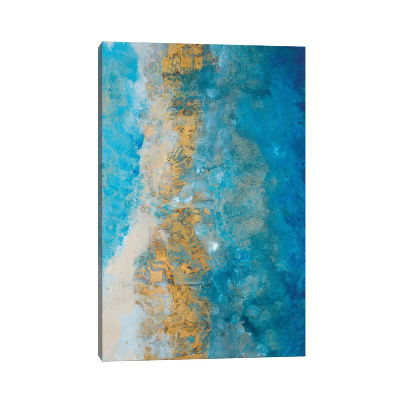 Coastline Vertical Abstract I by Merri Pattinian - Wrapped Canvas Gallery-Wrapped Canvas Giclée, 20.32 cm H x 30.48 cm W