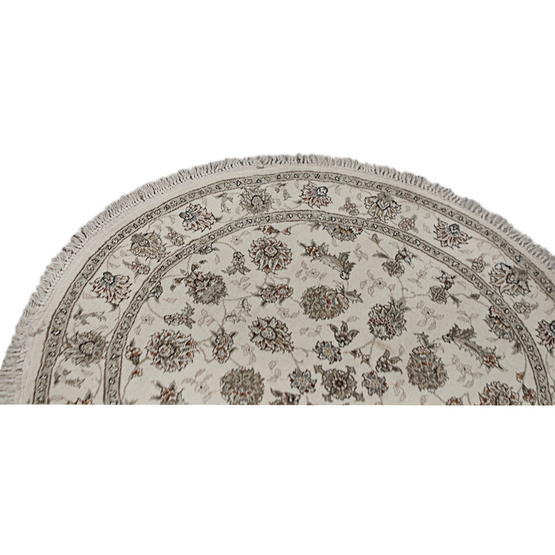 High-Quality Hand-Knotted Ivory Area Rug