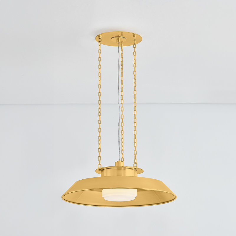 Luminaire suspendu WOODROW, Laiton, H 7,25 po x l 22 po x P 22 po
