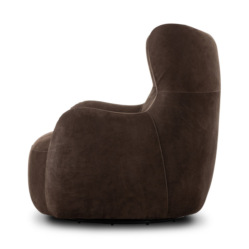 Mardell Swivel Chair-Nubuck Cigar