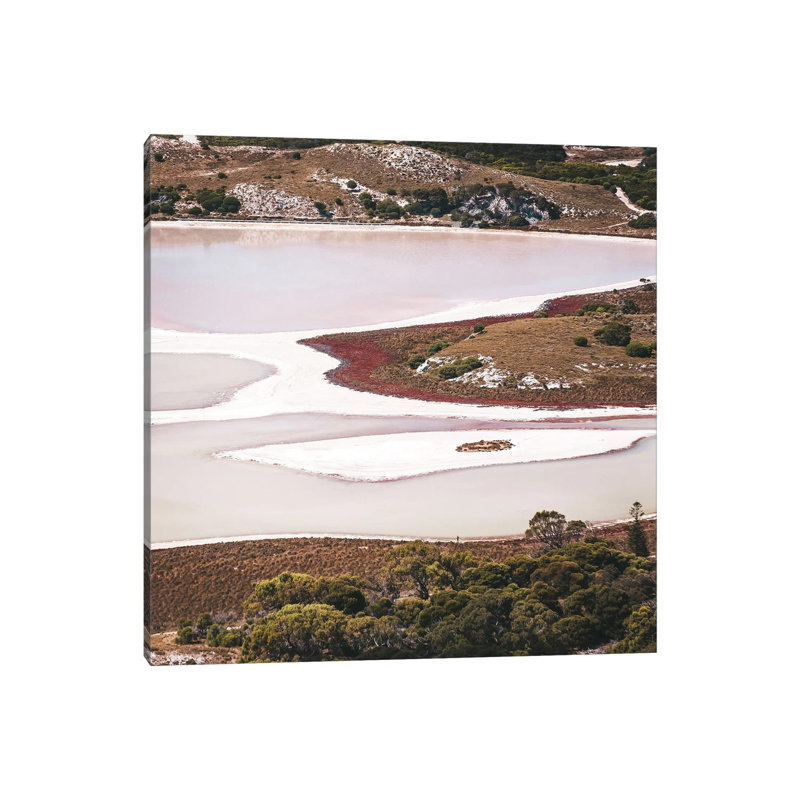 Abstract Pink Salt Lakes Aerial by James Vodicka - Wrapped Canvas Gallery-Wrapped Canvas Giclée, 30.48cm H x 30.48cm W