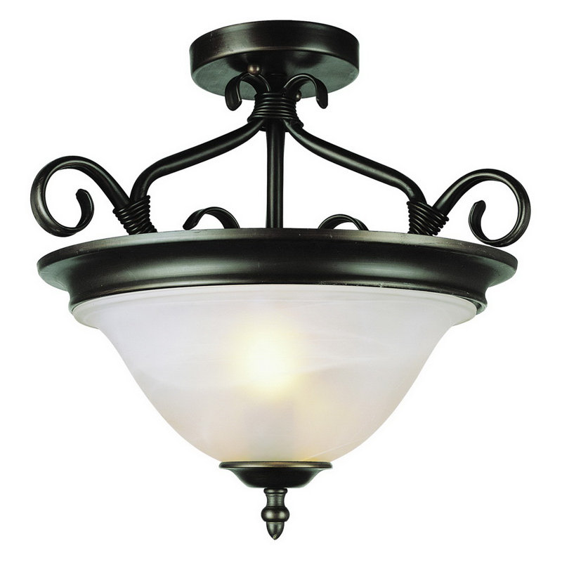 Groover Glass Semi Flush Mount