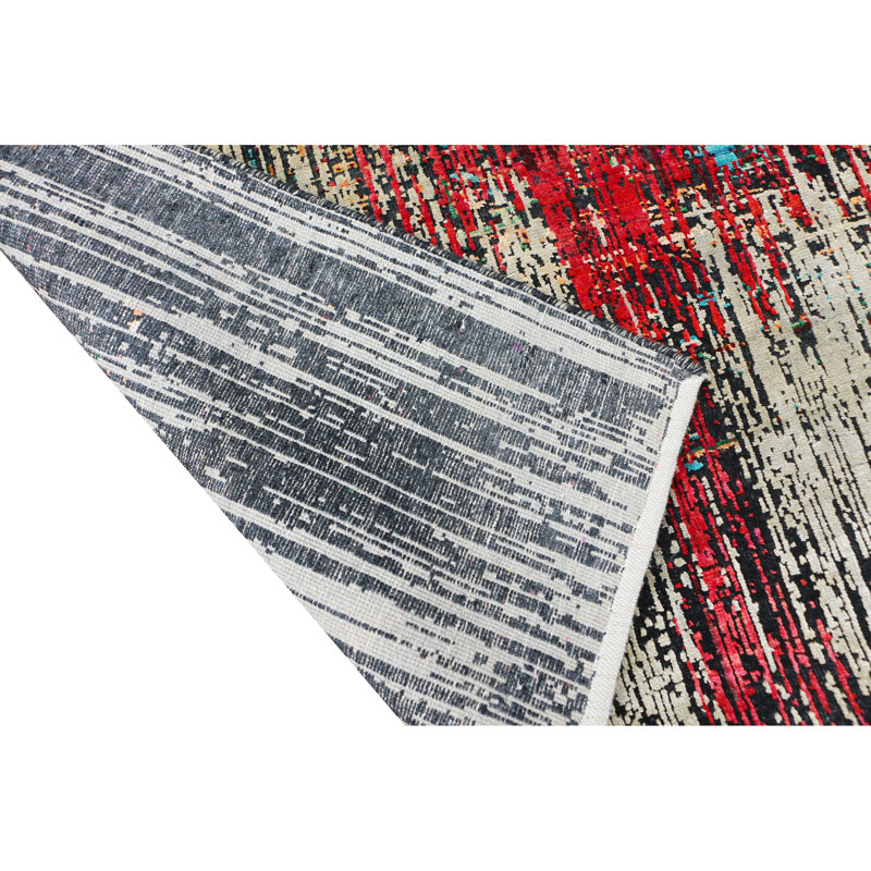 Handmade Silk and Wool Area Rug, Rectangle 10' x 14'