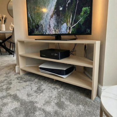 Unfinished Corner TV Stand for TVs up to 32"
