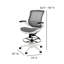 Mignone Mid-Back Transparent Mesh Office Chair with Flip-Up Arms-83161080