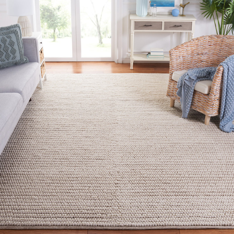 Tapis en laine et en coton tissé à la main par MSR Natura 9650 Martha Stewart, Rectangle 9 po x 12 po