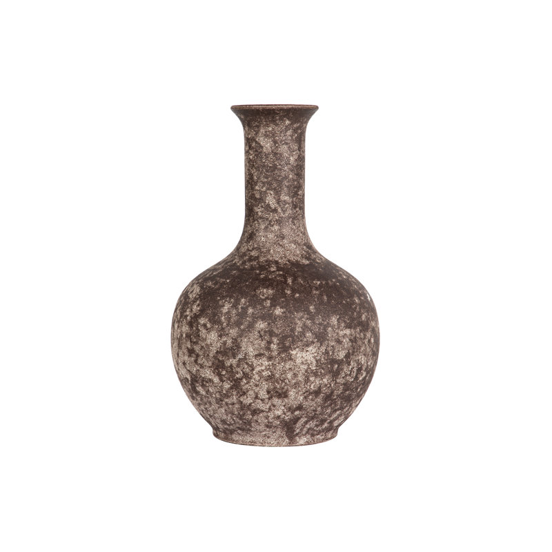 CERAMIC VASE, Brown, overall height- 35cm