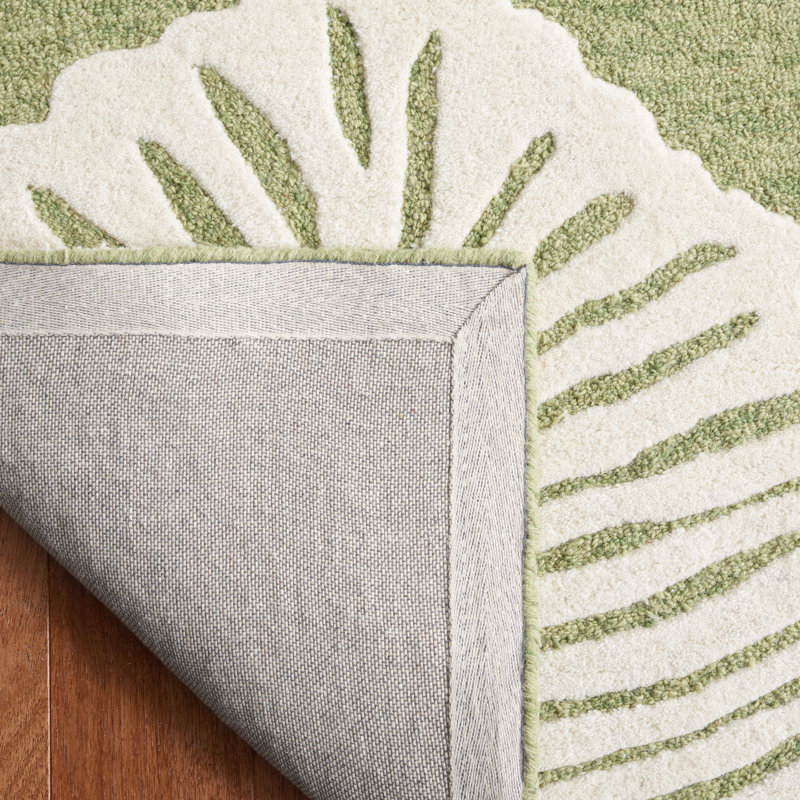 Tapis floral en coton touffeté à la main Meranda Blossom, Tapis de couloir 2 pi 3 po x 8 pi