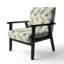 Motif Subdued Oasis Boho - Chaise rembourrée de style campagnard, fauteuil d'appoint rustique floral