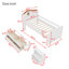 Lit mezzanine simple en bois avec tête de lit-857862422