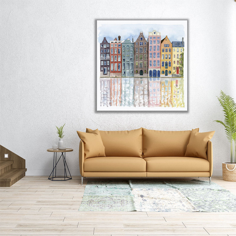Voisinage I - reproduction d'art sur toile, H 24 po x l 24 po